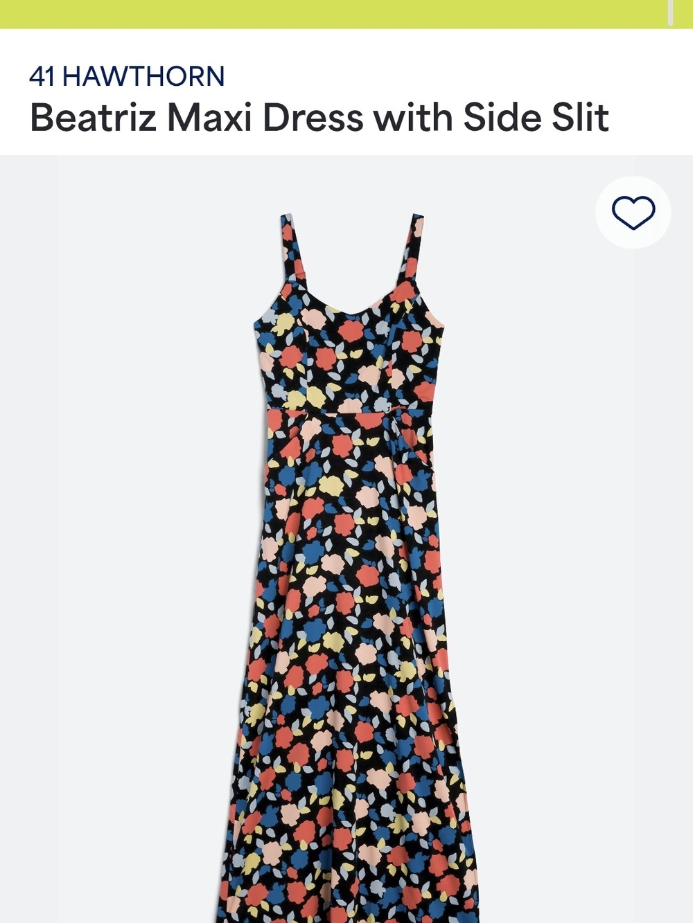 41 Hawthorn Floral Print Maxi Dress in Black, Coral, Blue, Yellow, Blush